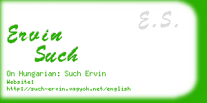 ervin such business card